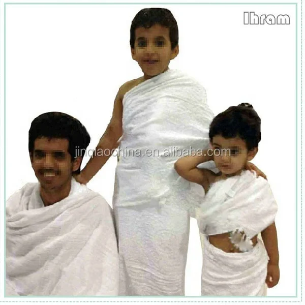 100% cotton Muslim Ihram hajj towel clothing Umrah and the Hajj
