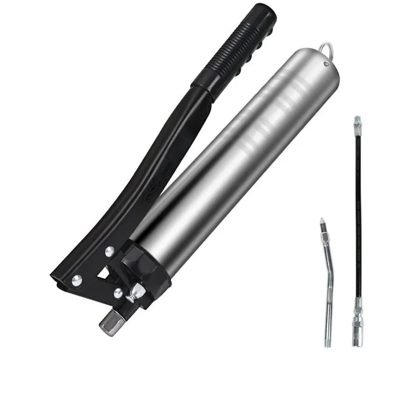 DL471600T Tools Labor-saving heavy duty grease gun transparent tube large capacity manual double plug oil injector car butter