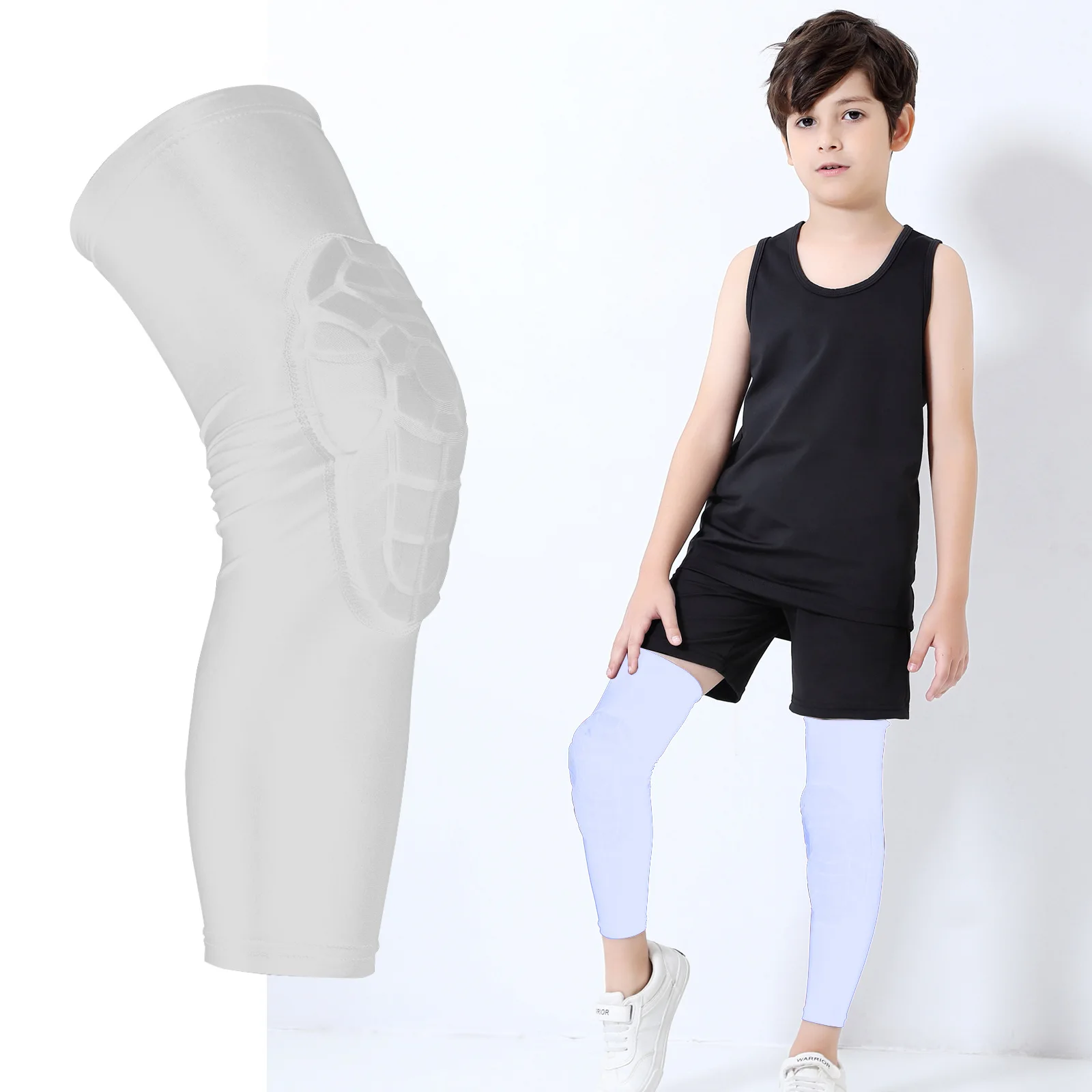 Children Compression Elastic Knee Pad Sleeve Honeycomb Eva Knee Pad Support Brace