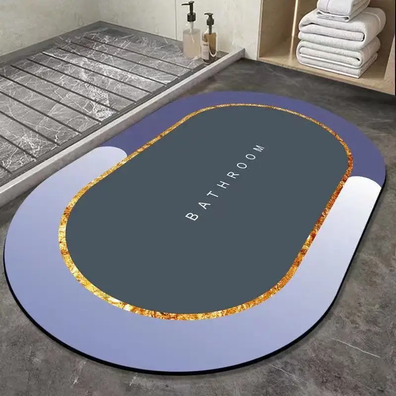 Wholesale Custom Bathroom Anti Slip Absorb Bath Mat Super Absorbent Floor Mat