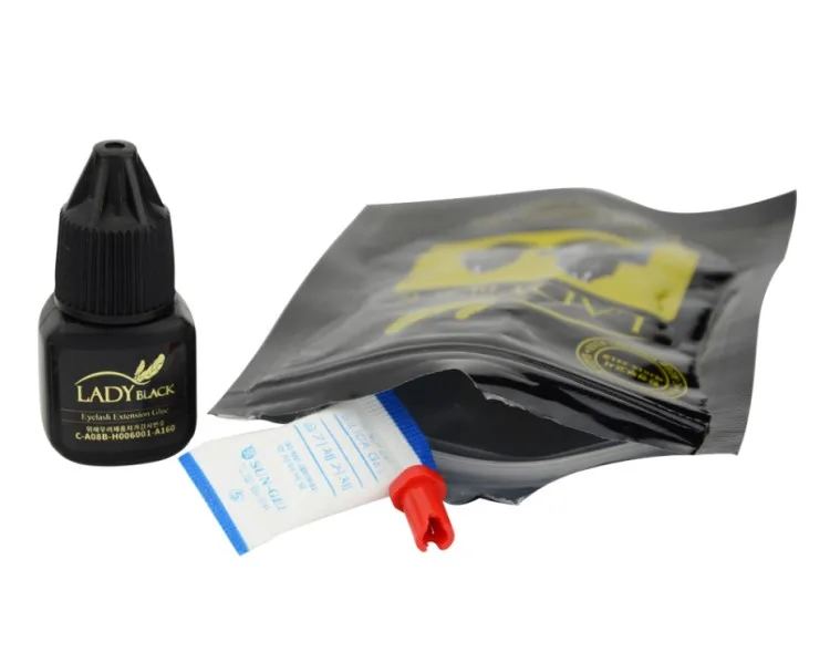 Lady black glue low fume long retention fast fume korea smart eyelash extension glue