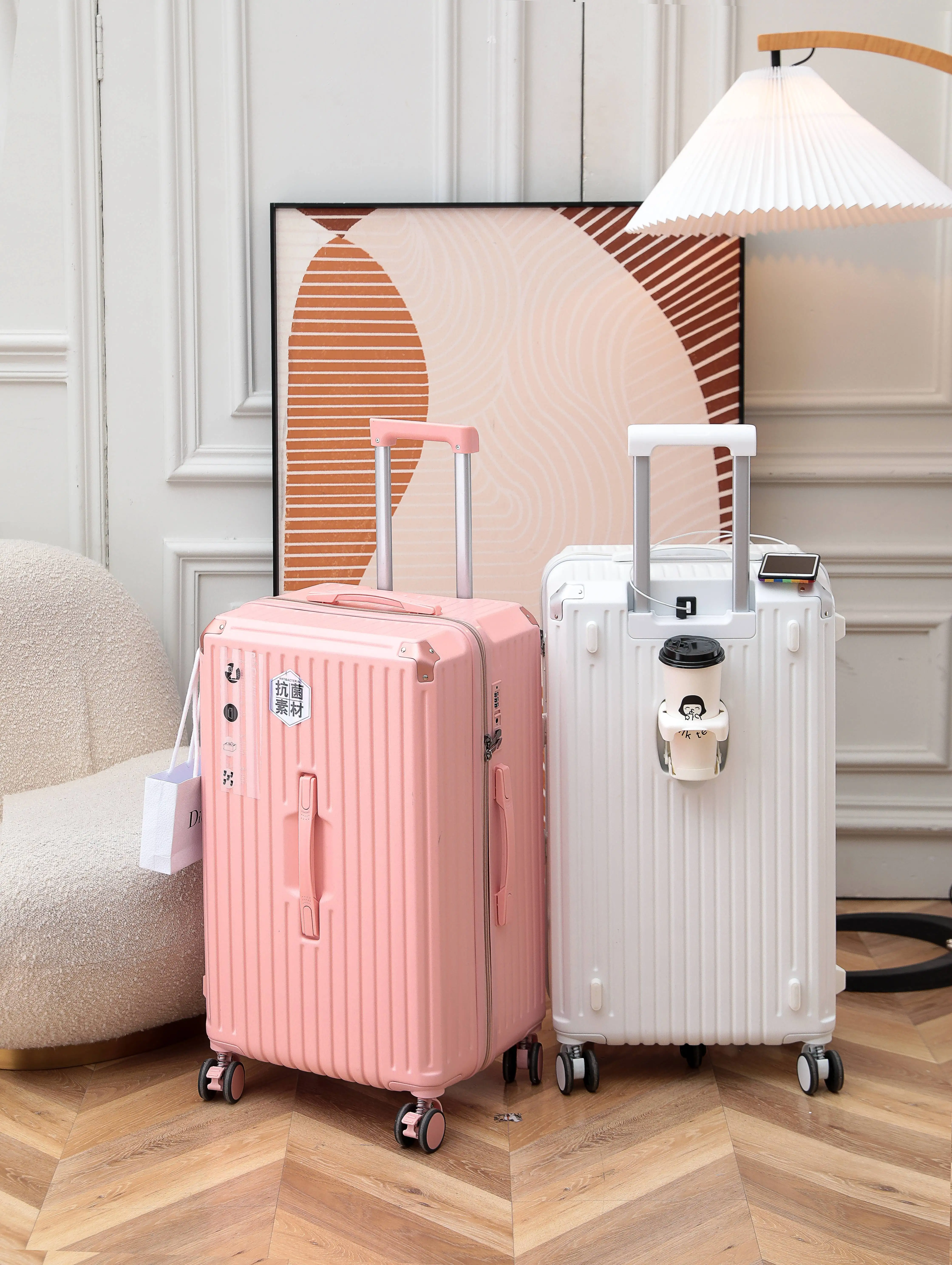 Large capacity travel anti-lock braking system Suitcase Sports style Computer suitcase ABS thickened trolley case