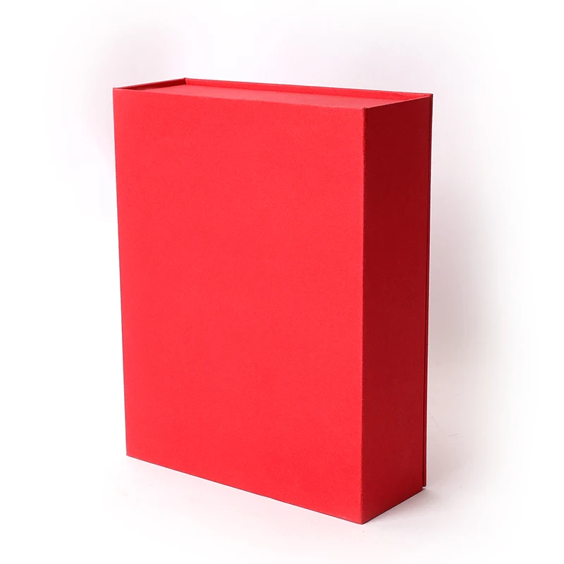 Custom Luxury Folding Magnetic Gift Box Red Foldable Magnet Hard Rigid Cardboard Packaging Box Clothing Shoe Paper Box