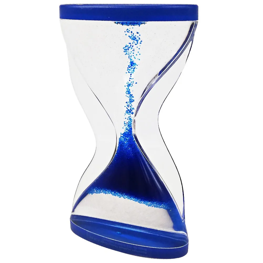 Colorful Mini Acrylic Hourglass Upwards Going Liquid