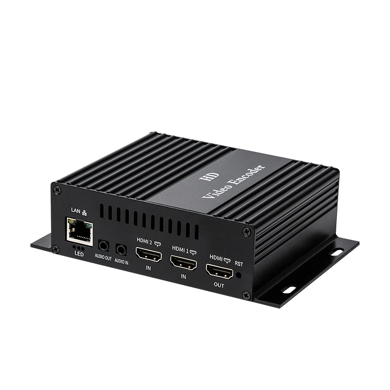Haiwei C2 H.264 H.265 4K 30FPS HDMI Loop Out Encoder Audio in/ Out and USB3.0 Recording P2P SRT RTMPS Encoder