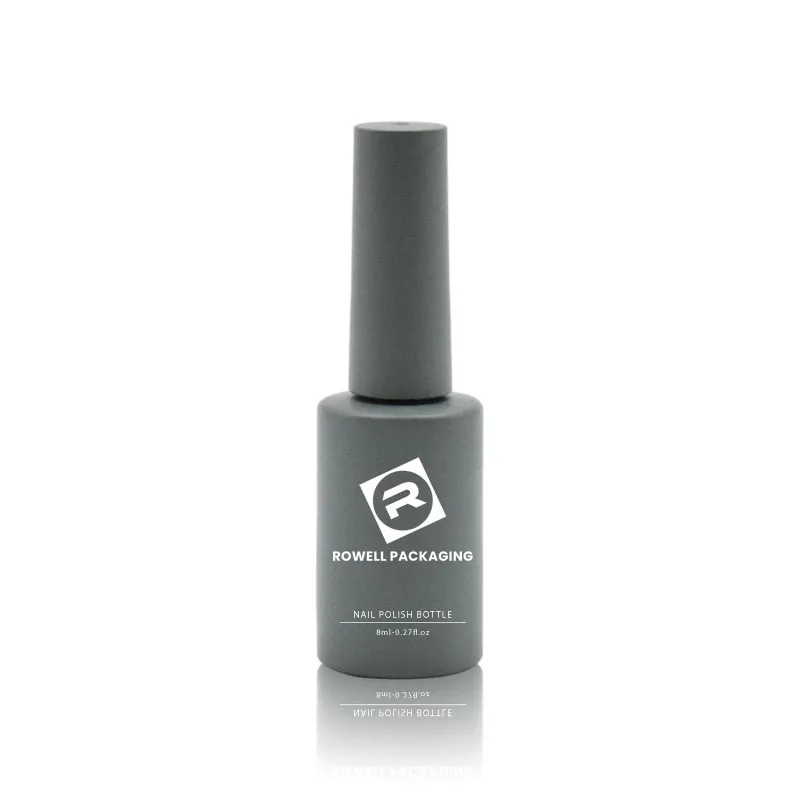 factory direct 8ml brown frosted 20ml 15ml wholesale custom logo empty glass bottle nail polish bottle with brush