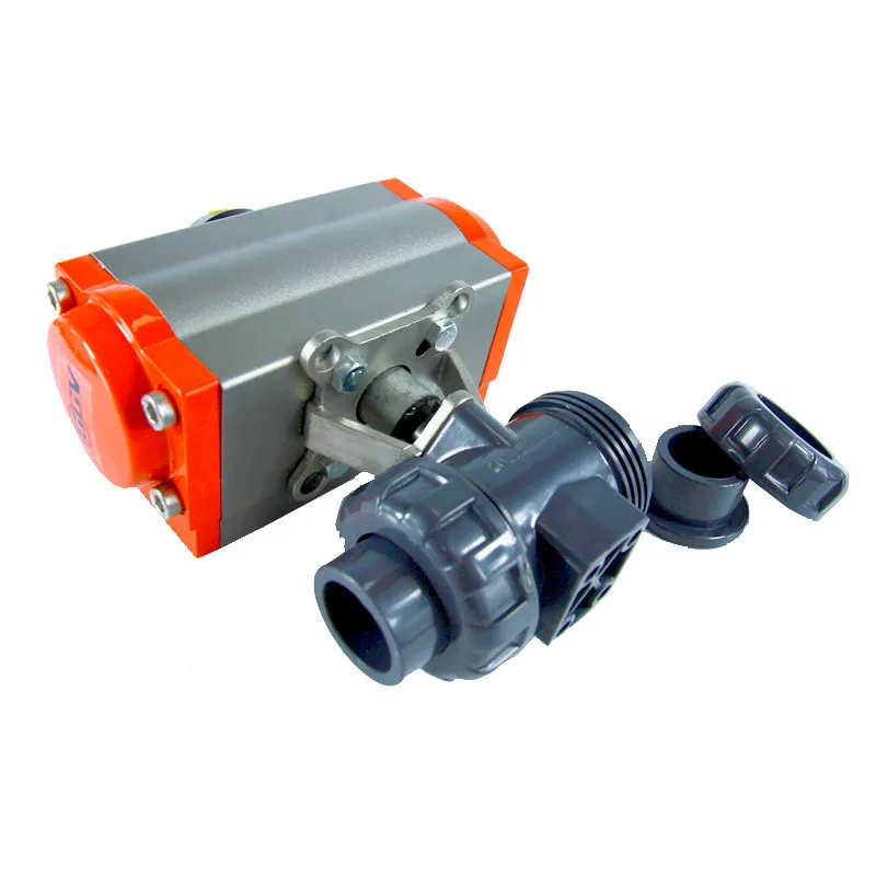 OGV 2Way Pneumatic Actuator Pvc Ball Valve Double Union Air Control Ball Valve