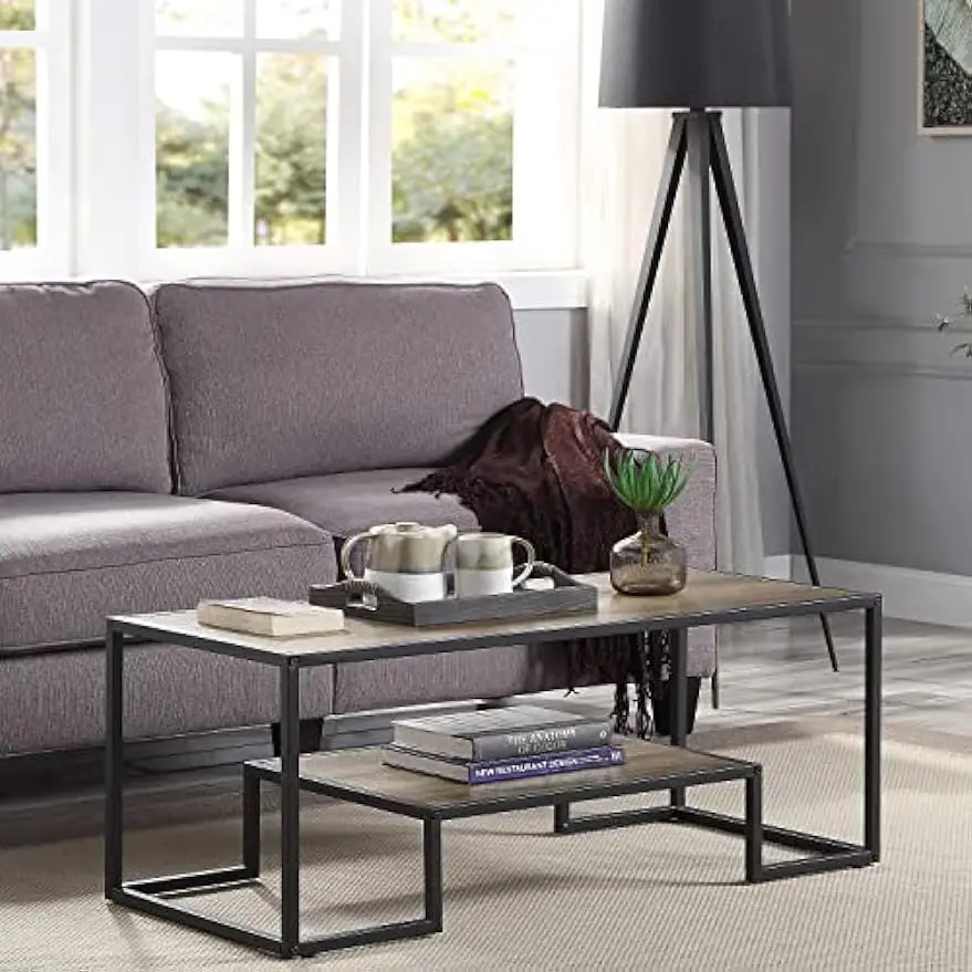 Rustic oak Coffee Table with  Shelf, dining table set design with smaller size dining table under