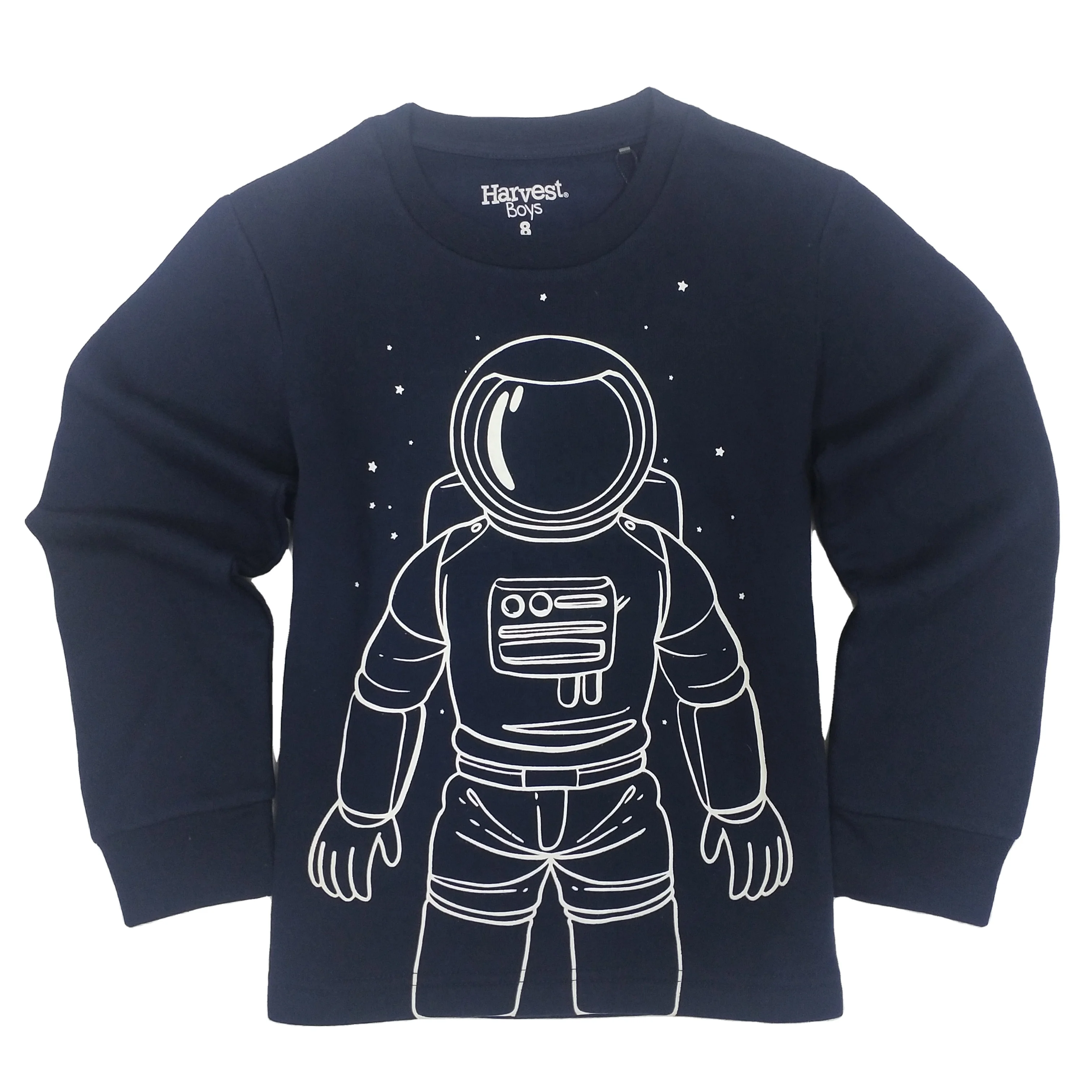 
Hot Sale Children Pajamas luminous glow in the dark print boys pajamas set winter and autumn sleep wear sets 