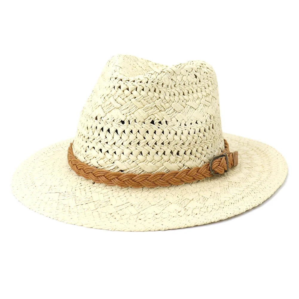 Пляжная соломенная шляпа унисекс, Панама от солнца, модная уличная шапка, лето-осень, 2022