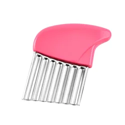 Wavy Vegetable Cutter Slicer Potato Chips Corrugated Knife Kitchen Crinkle French Fries Kitchen Utensils Stainless Steel