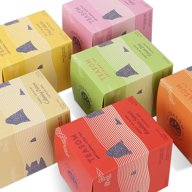 High quality Custom made UV print cosmetic chalk coffee tea packaging box recycled kraft candle perfume paper box manufacturer