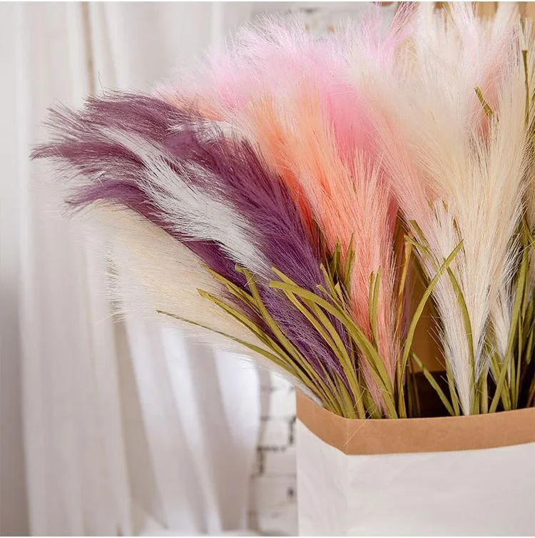 Pampas grass decoration wholesale artificial reed grass artificial flowers and green plants wedding events arrangement