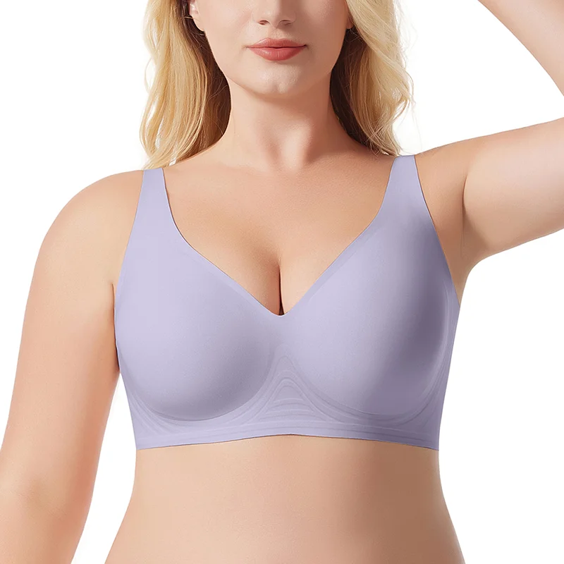 Women New Design Pregnant Non Underwire Custom Logo Bra Seamless Two Hook eye Soft Support Bra with Adjustable Shoulder Strap