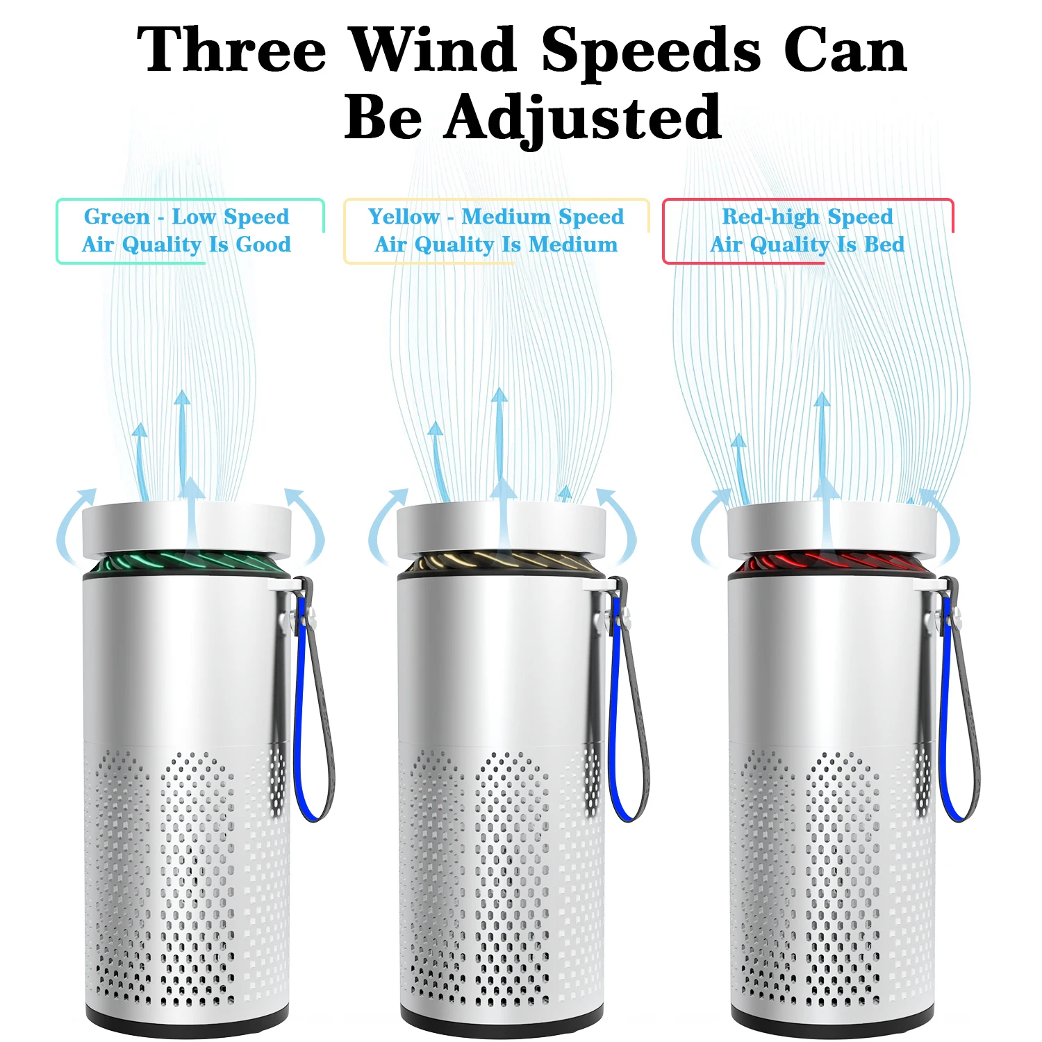 Negative Ion Anion Ultraviolet Hepa Filter UVC Light Ionizer Generator Plasma Portable Mini Cleaner Auto Air Purifier Car