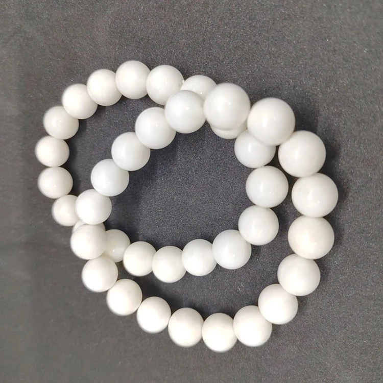 10mm/12mm Shellfish White Shell high end polished crystal bead bracelet,mens beaded bracelets