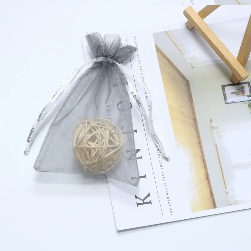 Drawstring Organza Bag Custom Printed Organza Gift Pouch bag Drawstring Jewelry Pouch Drawstring Jewelry Pouch With Logo