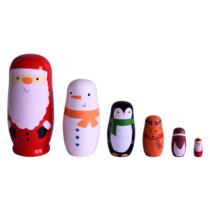Factory Personalized Wholesale Custom Wooden Russian Doll Cartoon Animal Russian Doll