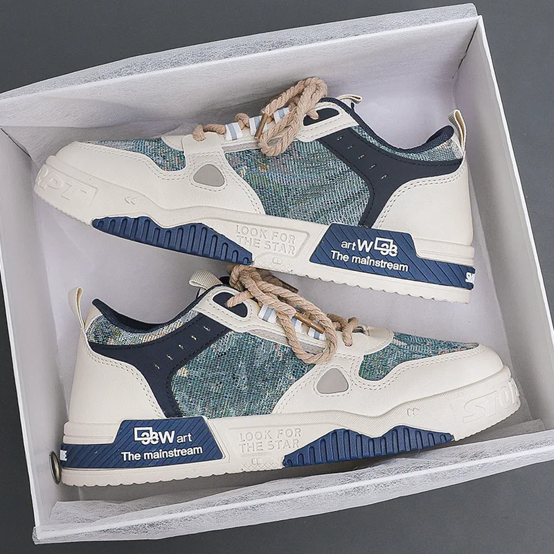 New Fashion Product Designer Customized Logo Sneakers Breathable Casual Flat Sports Walking Style Retro Shoes Custom For Men