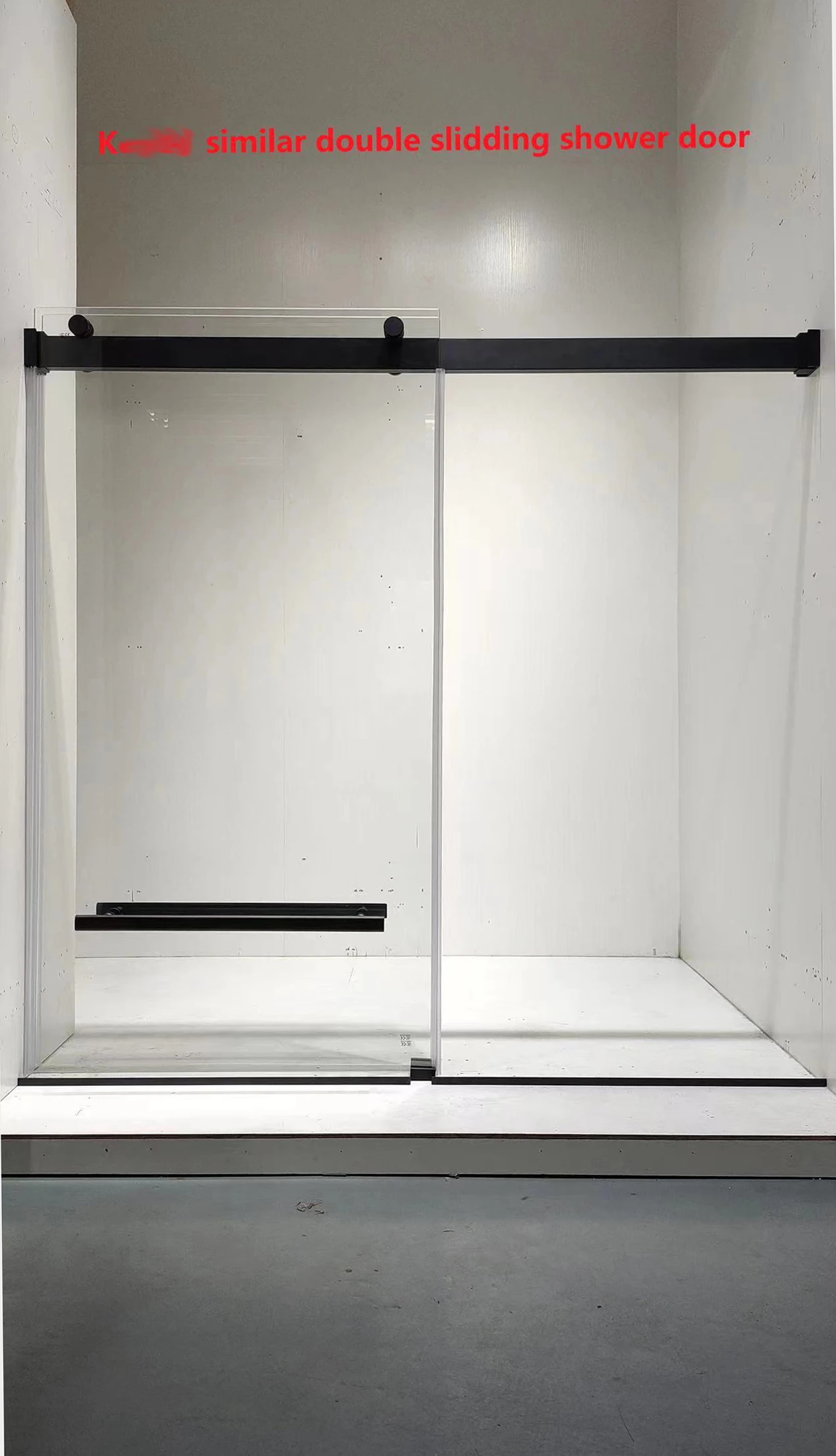Minimalist Design 8mm Thick Sliding Glass Shower Door with Aluminium Frame Straight Appearance for Home Hotel Folding Open Style