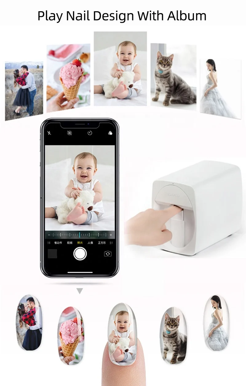2023 Best Selling Mobile Nail Printer Professional for Nail Salon and Home Nail Printing Machine Designs Printing
