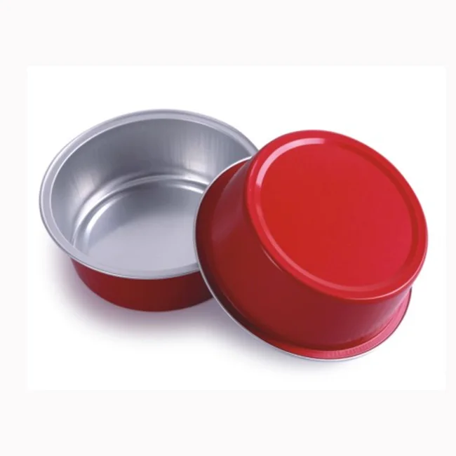 Colorful Aluminum Disposable Foil Baking Cup Container Aluminium Foil Baking Pans With Lid
