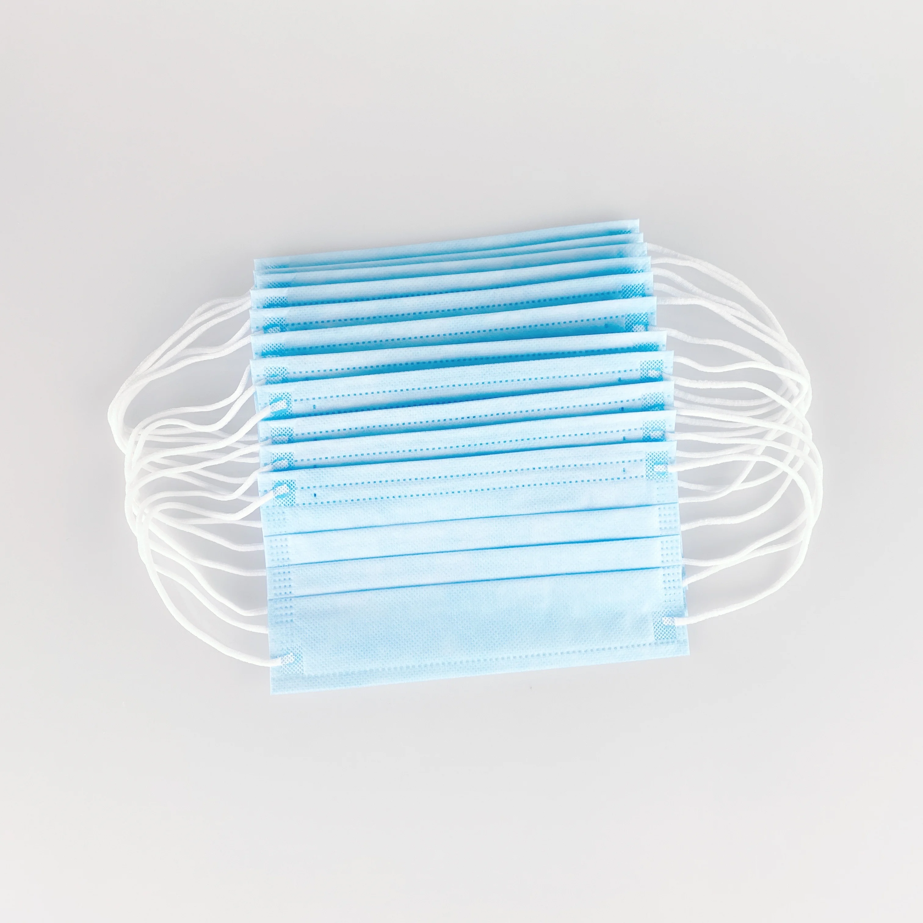 Blue Earloop Pleated 3 Ply Medical Procedure Disposable Surgical Face Mask