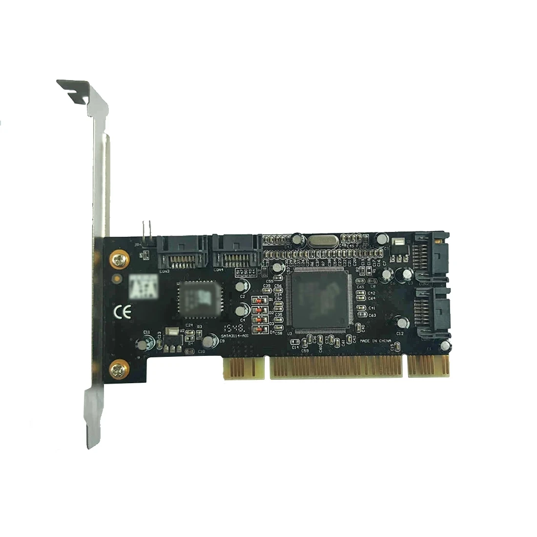 Плата расширения PCI плата на 4 порта SATA 1 5 Гбит/с для чипсета Sil 3114 RAID контроллера Standard 2 3