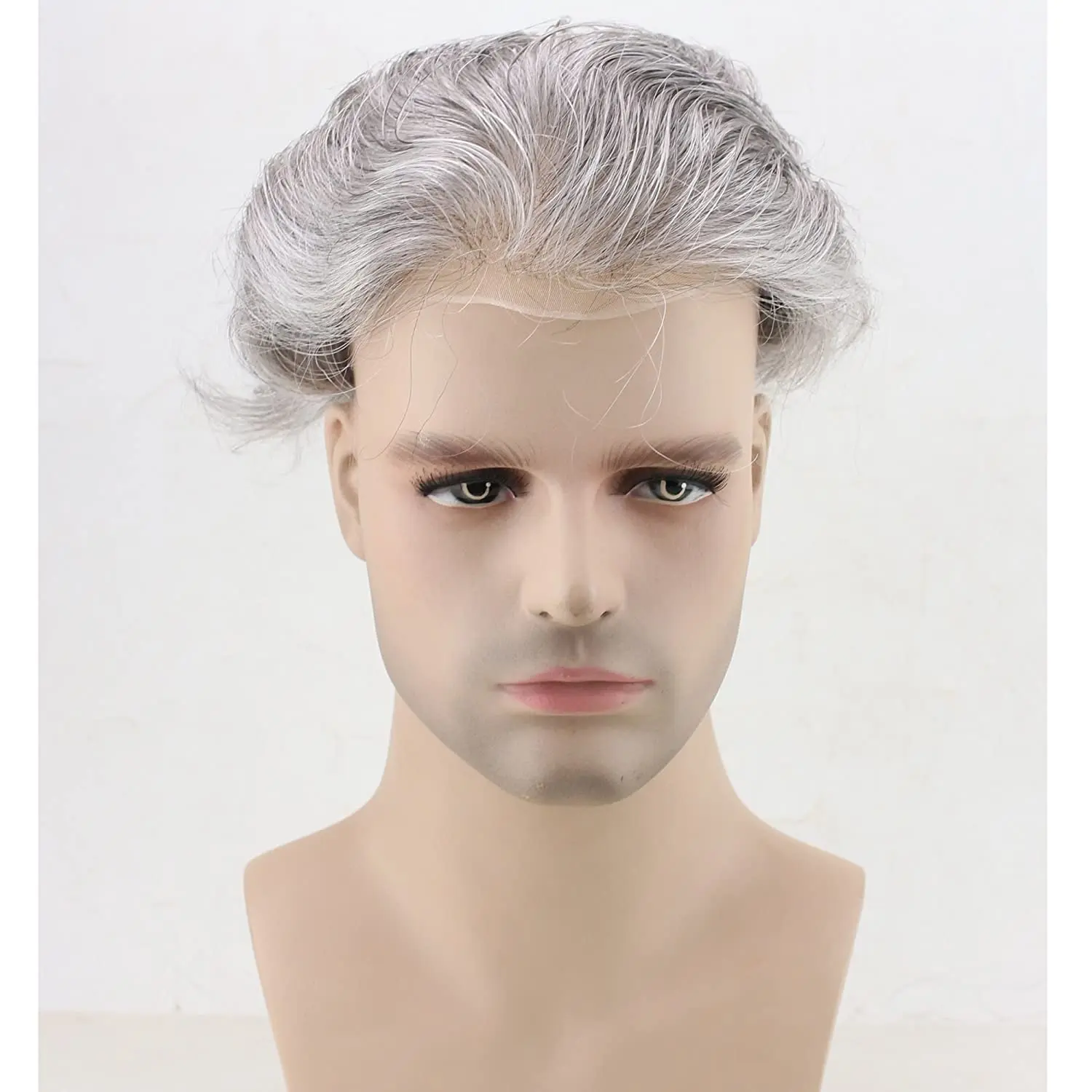 Парик для мужчин, европейские натуральные человеческие волосы, парик, супер мягкая тонкая кожа, мужские волосы, система замены волос