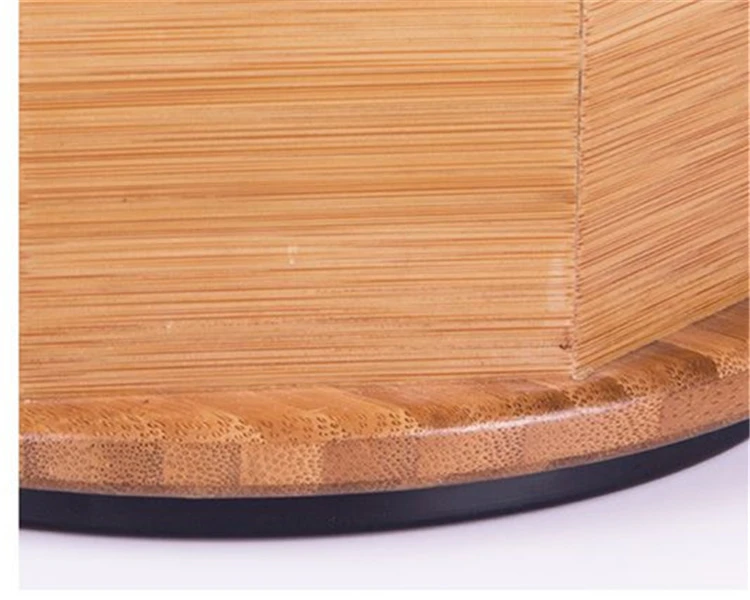 5 Slots Multiple-Use Bamboo 360 Rotating Makeup Organizer