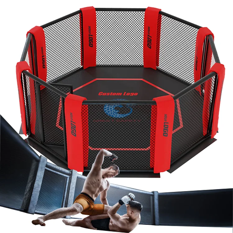 professional UFC mma cage octagon High-quality steel frame fighting cage Custom floor heights boxing cage for sale