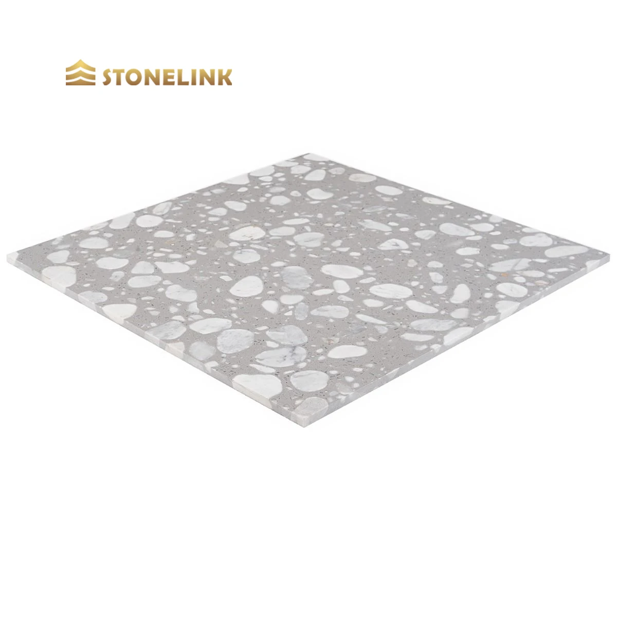 factory wholesale hot selling artificial marble stone grey white terrazzo flooring tiles