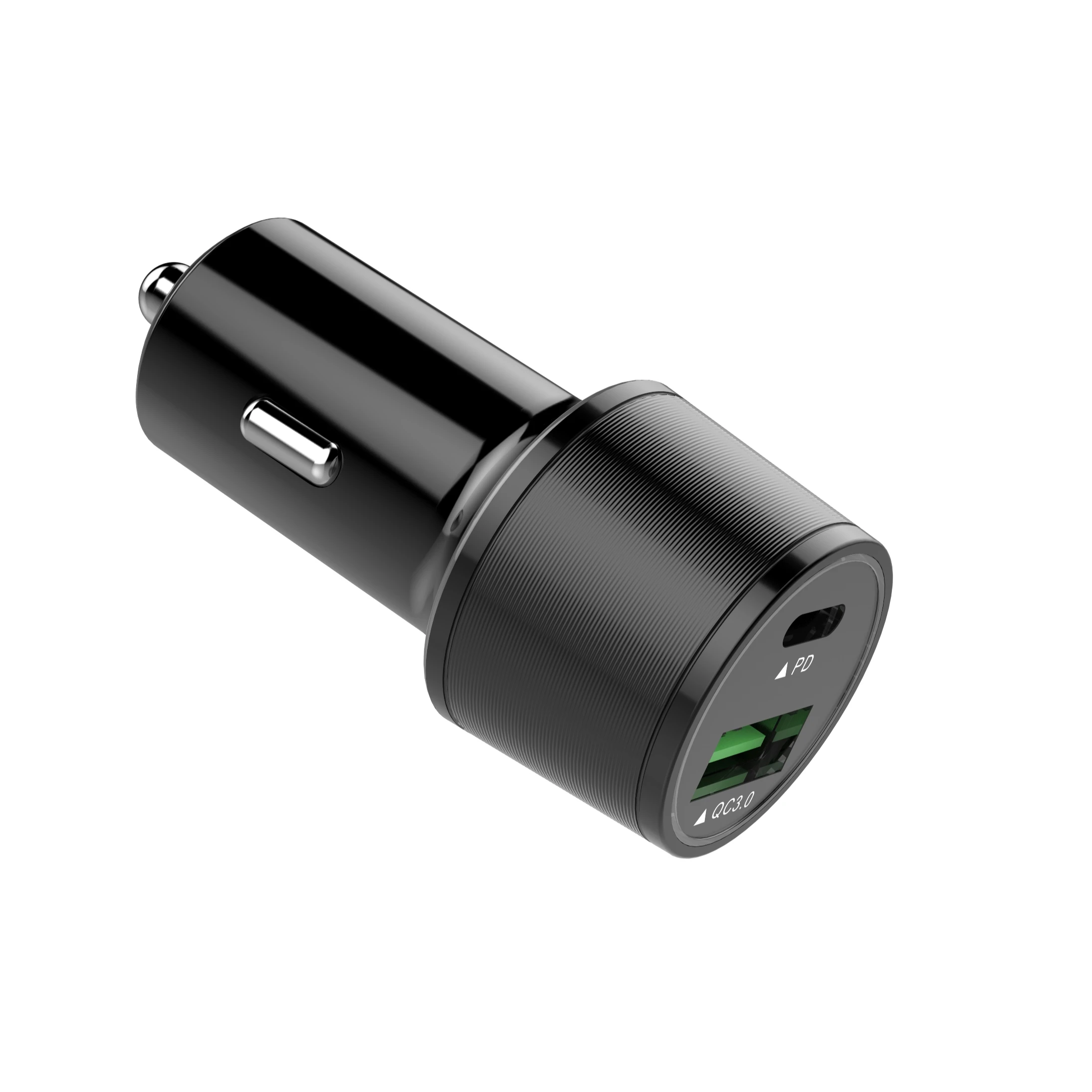 
The new Mini 30WPD fast charger is fully compatible with QC3.0 cigarette lighter and dual USB car charger 