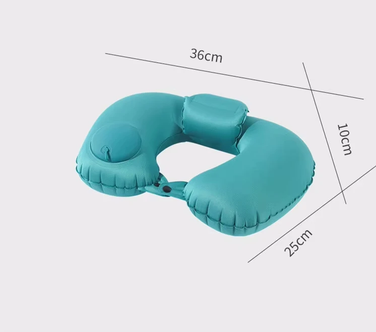 Portable Inflatable Travel Neck Pillow Headrest U-shaped Hot Bathtub Pillows Car Office