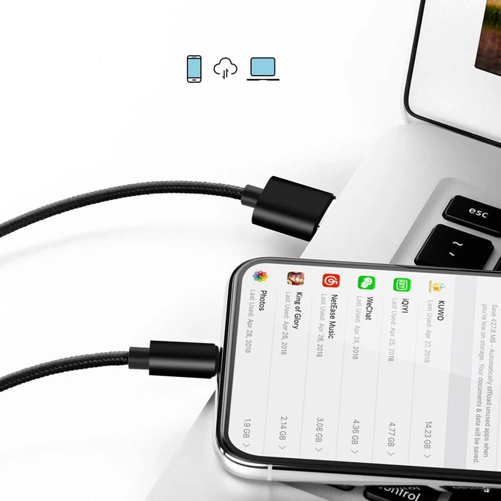 TKETAI For Iphone Charger Cable MFi Certified USB Cable Original Certified Compatible For iPhone X/8/7/6s/6/plus/5s/5