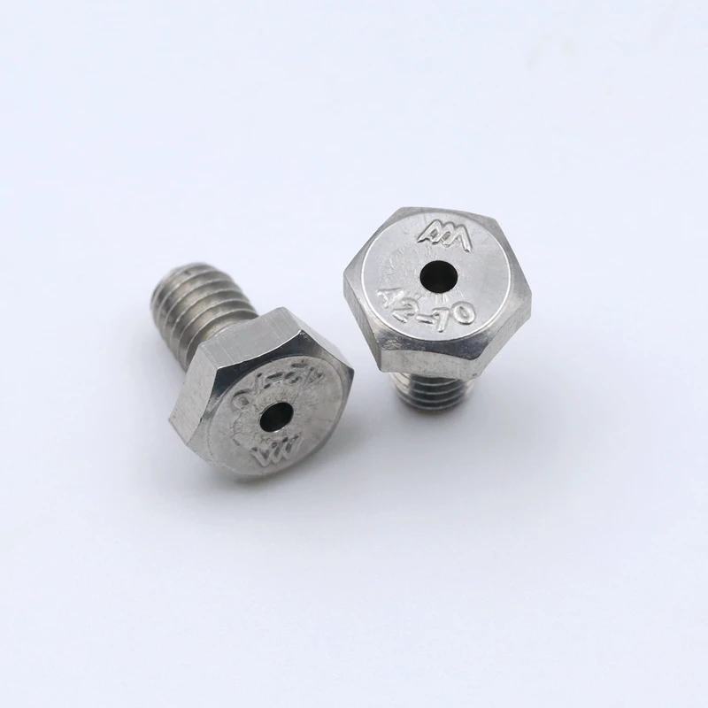 Non-standard CNC machined stainless /alloy steel hex head hollow screw bolt