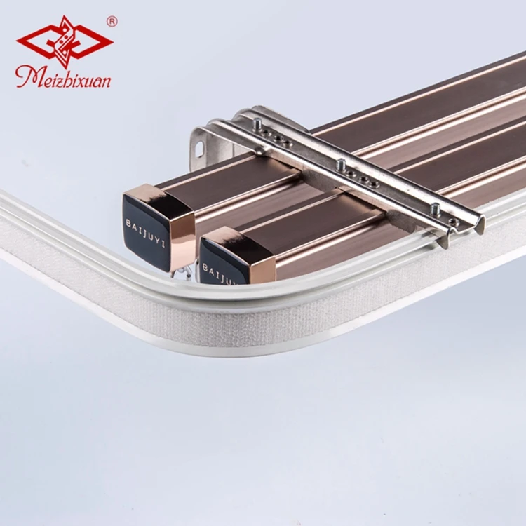
Double Curtain Rails Aluminum Ceiling Mounted Curtain Track For Household 