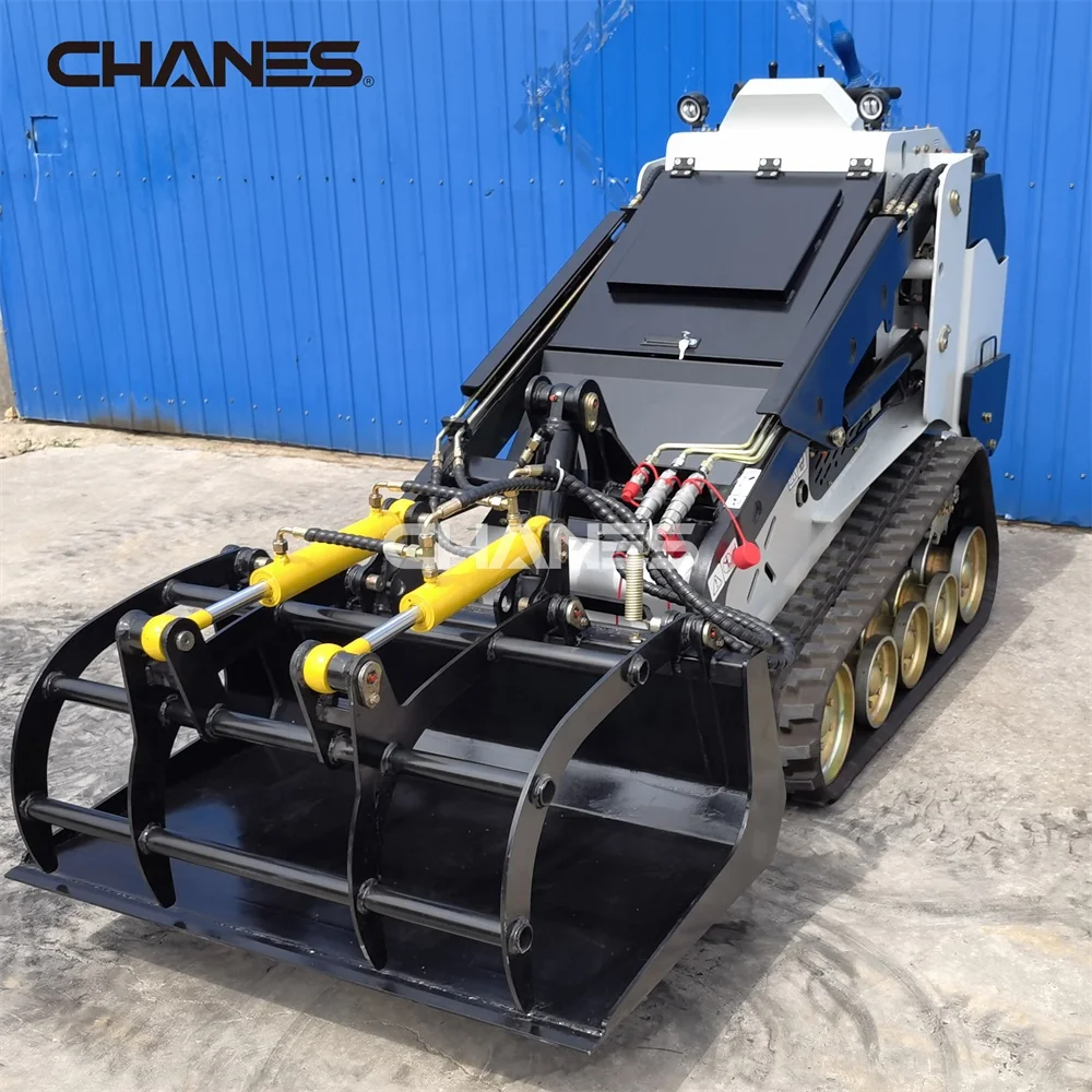 China  CHANES mini skid steer loader small    grapple rock  bucket  excavator wood grab  grapple bucket for sale