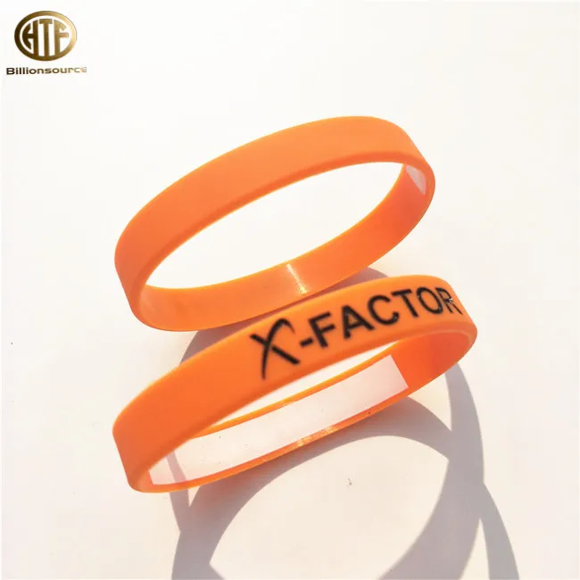 
BS-005 2021 Cool Embossed raised logo lettering silicone bracelets wristband 