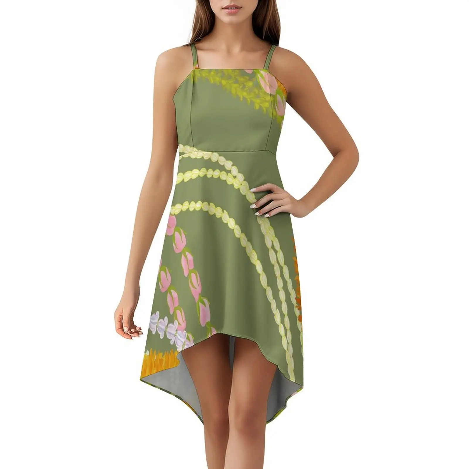 2024 Latest Models Polynesian Elei Tribal Design Custom High Quality Fashion Trendy Casual Sexy Women Dovetail Skirt Dress