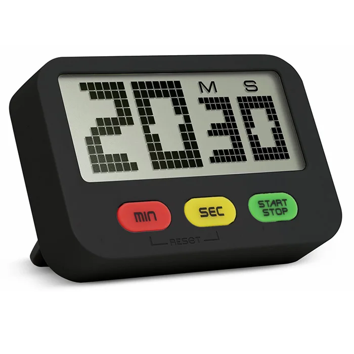 J&R Loud Alarm Clock New Electronic Digital Time Large LCD Display Kitchen Timer Cooking Timer