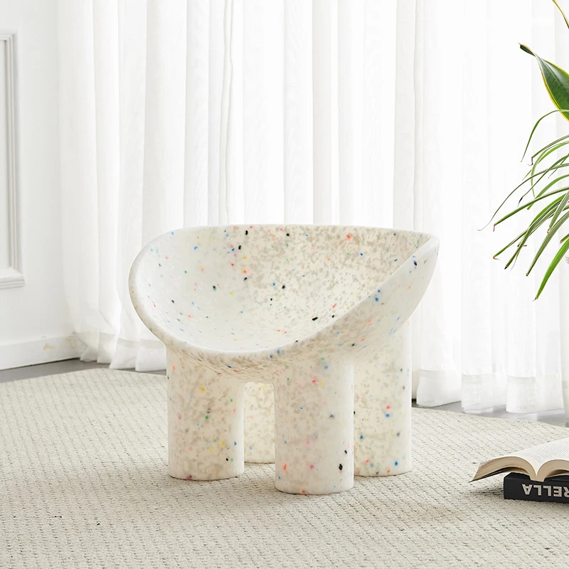 Customized fashion type living room velvet white OEM rotomolding plastic chair