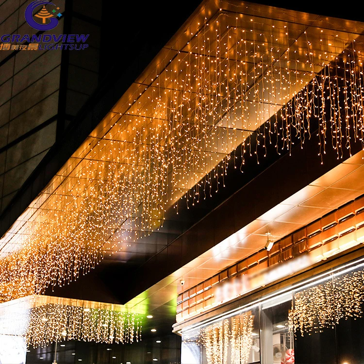 CE ROHS approved 220V energy saving led snowing icicle lights led icicle dripping light for christmas decoration