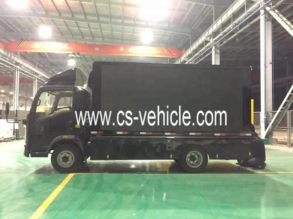 Sinotruk HOWO 4*2 116HP P6 LED light truck led advertisement truck led mobile advertising trucks for sale