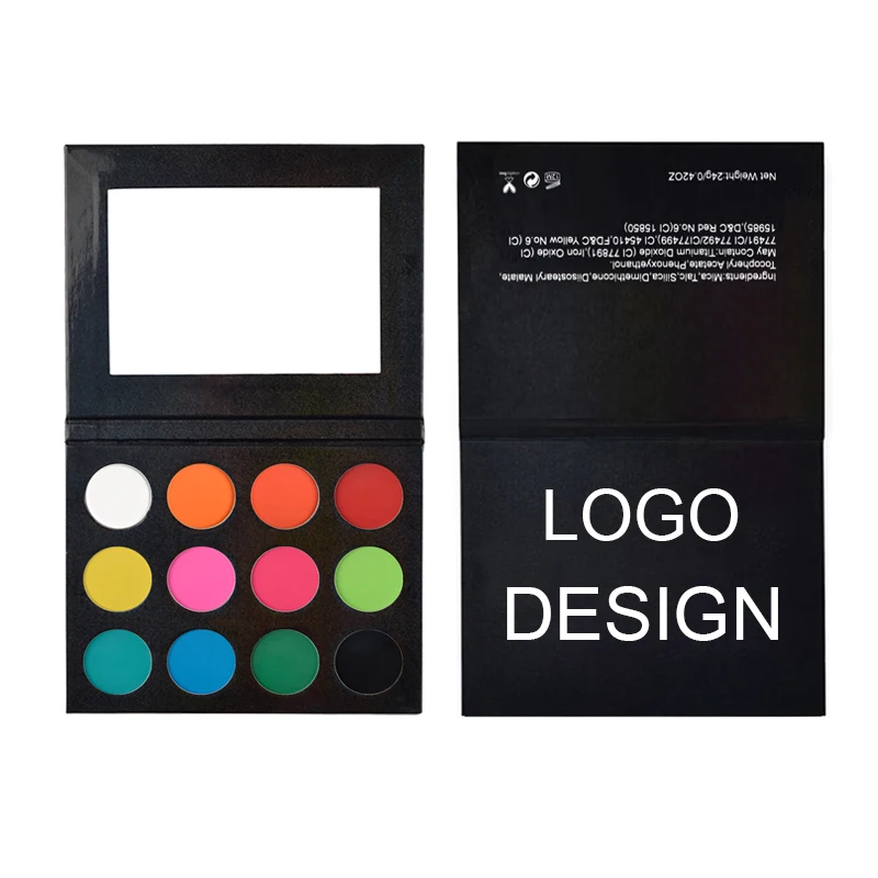 Make Your Own Brand High Quality 12 Color Professional Custom Eyeshadow Palette