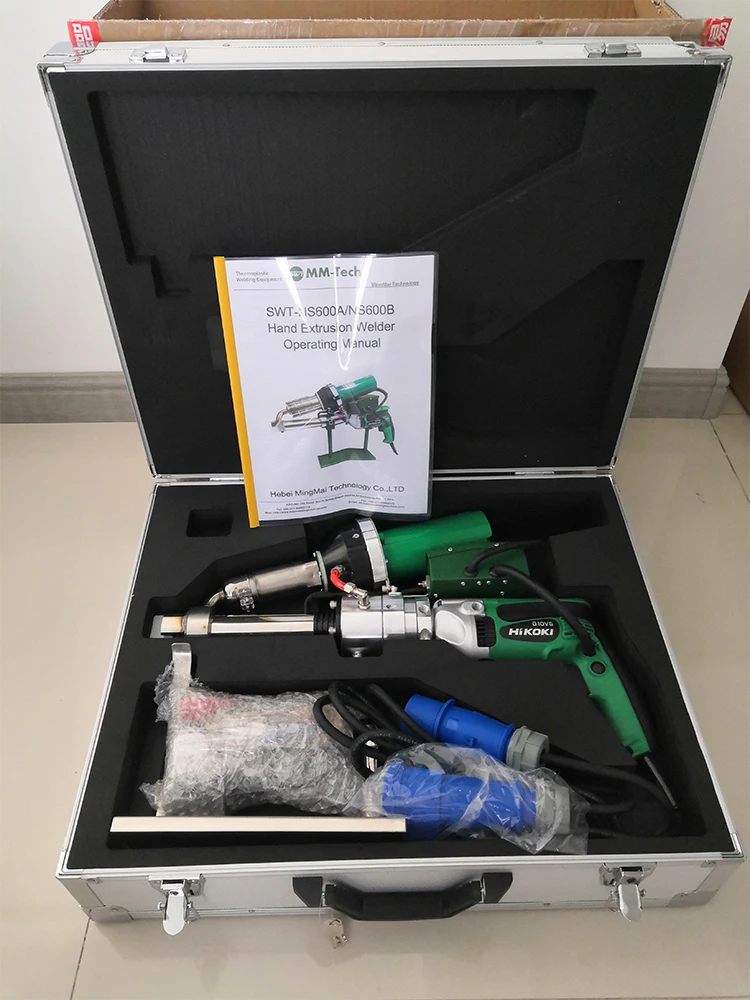 manual welding extruder for welding containers,installations and pipeline construction in workshop and building site operation