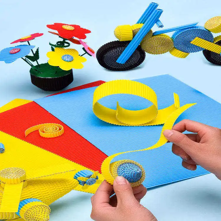 A4 size Colorful corrugated Cardboard Paper Sheets for Craft