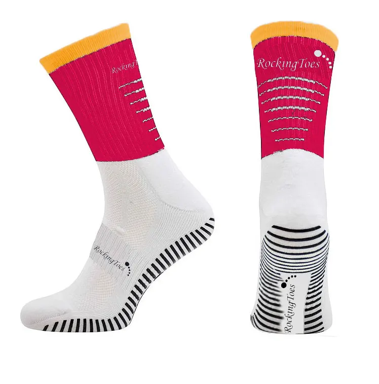 Rockingtoes GAA black yellow strip custom anti slip non slip non-slip anti-slip football soccer grip sport cotton nylon socks
