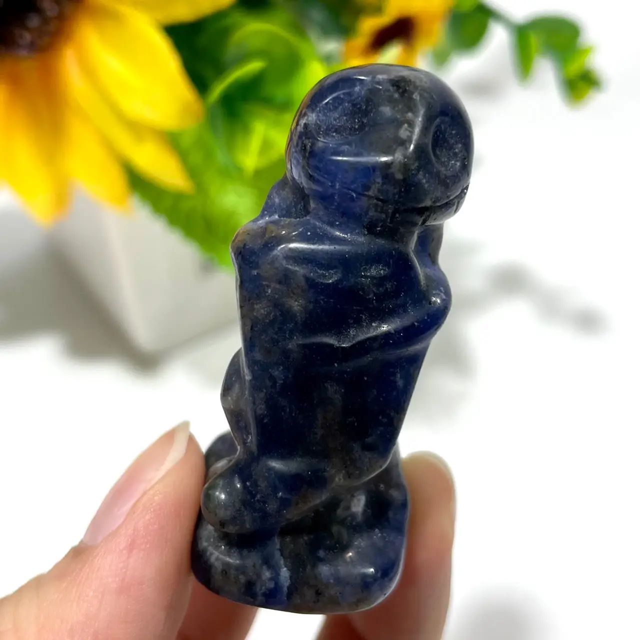 Mini Halloween Natural Crystal Carvings skull and gravestone tombstone Head Ghost  Head Statue For Crystal Halloween Gifts 5cm
