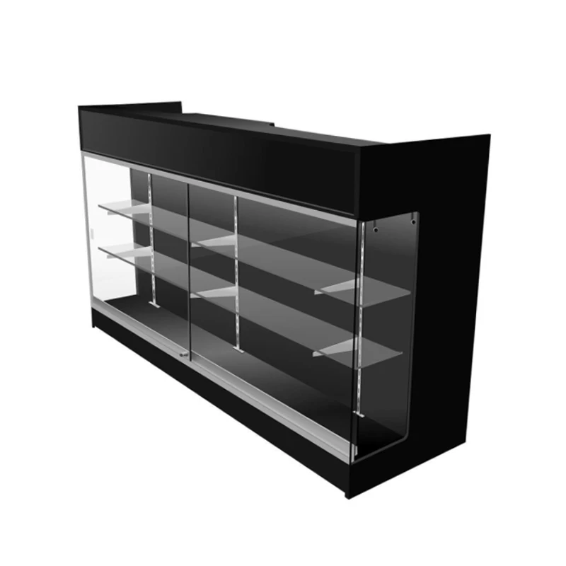 Custom Cheap High Quality Retail Shop Stand Cabinet Wooden Glass Storage 2 in 1 Furniture Display showcase